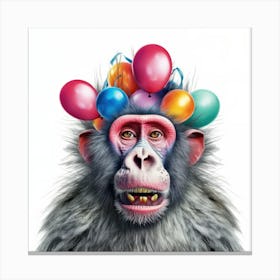 Birthday Monkey 3 Canvas Print