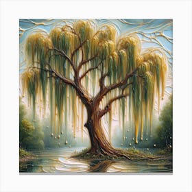 Wet Willow Canvas Print