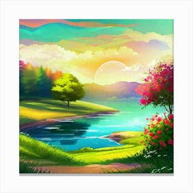 Landscape Painting 243 Canvas Print