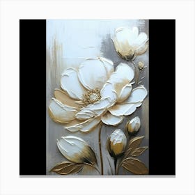 White Flower Painting Canvas Print