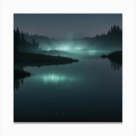 Lake At Night Canvas Print