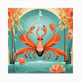 Crab In The Water 1 Canvas Print