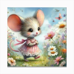 Mouse In The Meadow Canvas Print