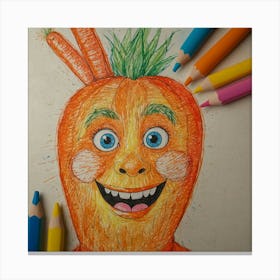 Carrot Face 3 Canvas Print