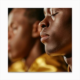 Football Players Praying Canvas Print