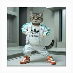 Adidas Cat Canvas Print