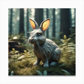 Rabbit In The Forest 60 Canvas Print