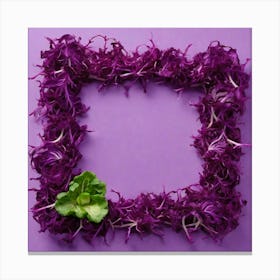 Purple Kale Frame Canvas Print