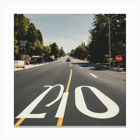 Road With The Year 2012 Painted On It Canvas Print