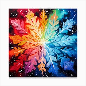 Rgb Leaf Canvas Print