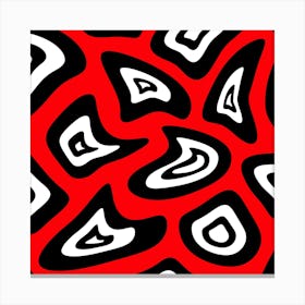 Abstract Red And Black Abstract Painting Canvas Print