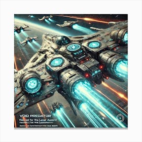 Void Predator Elite Fighter Converted Canvas Print