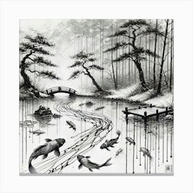 Koi Pond 22 Canvas Print