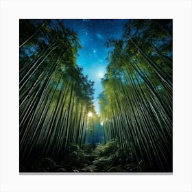 Firefly Moonlit Bamboo Forest Under A Starry Midnight Sky 15105 (2) Canvas Print