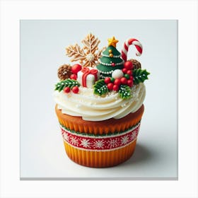 Christmas Cupcake 2 Canvas Print