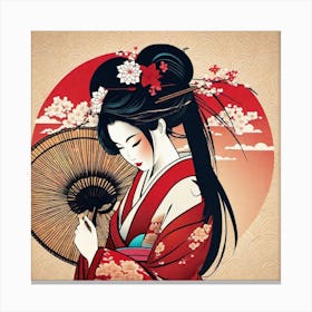 Geisha 136 Canvas Print