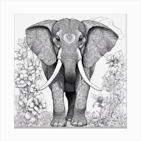 Elephant In The Forest, Transparent Png Download Canvas Print