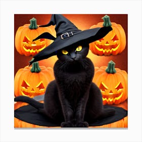 Witch Cat Canvas Print