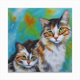 Calico Cats Canvas Print