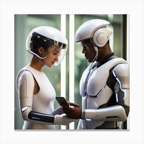 Futuristic Couple 125 Canvas Print