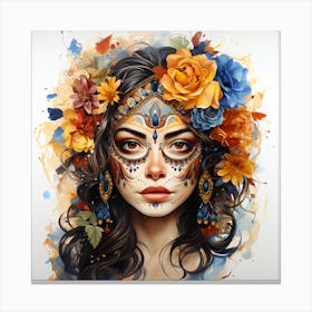 Day Of The Dead Girl 6 Canvas Print