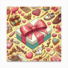 Valentine's Day, surprise pattern 1 Canvas Print