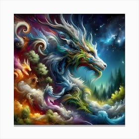 Dragon In The Sky 1 Canvas Print