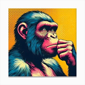 Chimpanzee Thinking Canvas Print