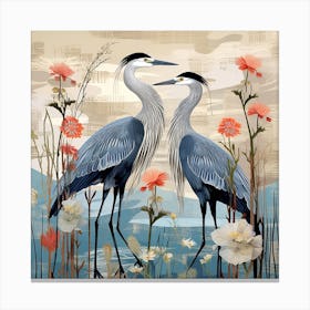 Bird In Nature Great Blue Heron 3 Canvas Print