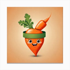 Carrot Vector Illustration Canvas Print