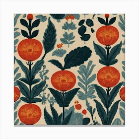 Orange Flowers Canvas Print