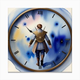 Clock men Canvas Print