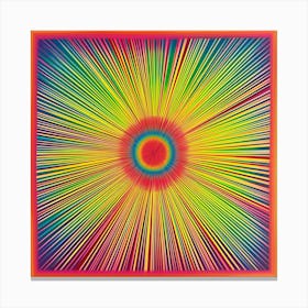  'Spectrum Halo', a vivid celebration of color and light that radiates outward in a dazzling display. This piece captures the vibrant essence of a rainbow circling a bright halo, creating a powerful visual impact that commands attention and inspires imagination.  Radiant Art, Vibrant Spectrum, Rainbow Halo.  #SpectrumHalo, #RadiantColors, #VibrantArt. Canvas Print