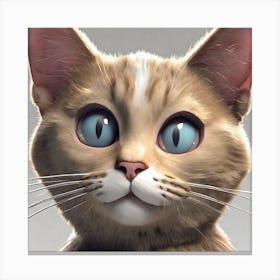 Cat With Blue Eyes Canvas Print