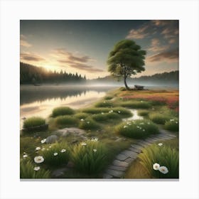 Landscape Painting 52 Canvas Print