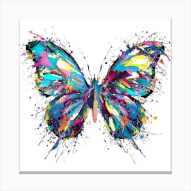 Butterfly Splash Art Painting Canvas Print