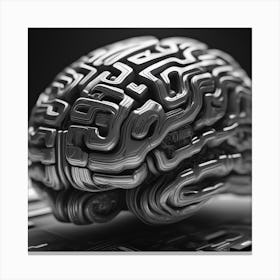 3d Rendering Of A Brain Canvas Print