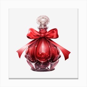 Red Perfume Bottle 12 Canvas Print