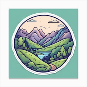 Landscape Sticker 1 Canvas Print