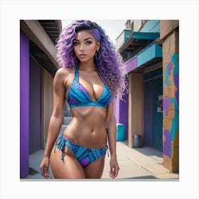 Purple Bikini dg Canvas Print