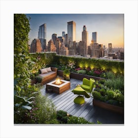 Rooftop Garden 1 Canvas Print