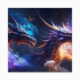 Dragons In The Sky Canvas Print