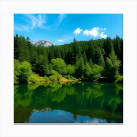 Pond In The Mountains Canvas Print