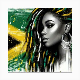 Jamaican woman song wall art 2 Canvas Print