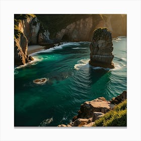 Sunset On The Coast Canvas Print