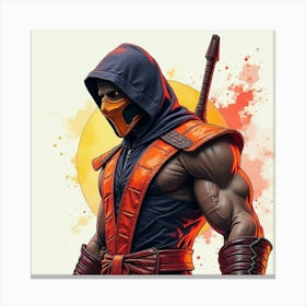 Mortal Kombat Ninja Fighter Concept Art (357) Canvas Print