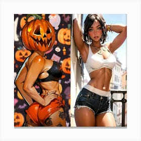 Sexy Halloween Canvas Print