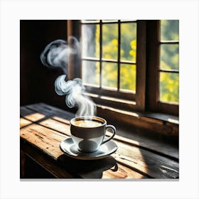 Steaming Cup Of Coffee 14 Canvas Print