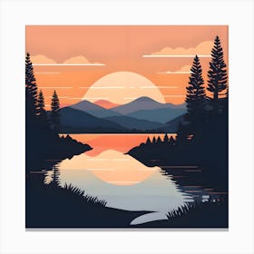 Sunset Landscape Canvas Print