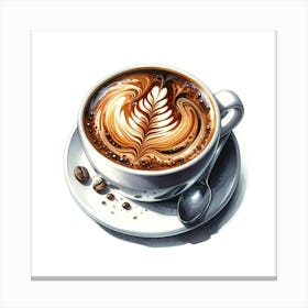 Coffee Latte 1 Canvas Print